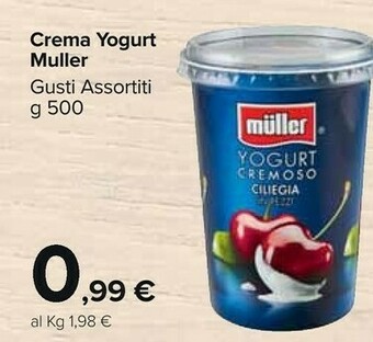 Carrefour Market Muller Crema Di Yogurt Alla Ciliegia offerta