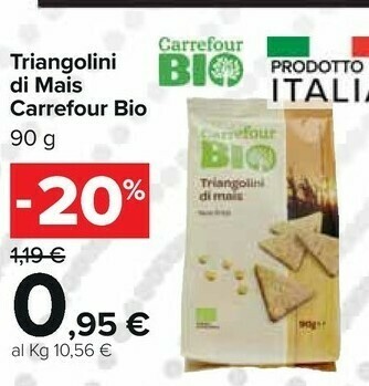 Carrefour Market Carrefour Bio Triangolini Di Mais offerta