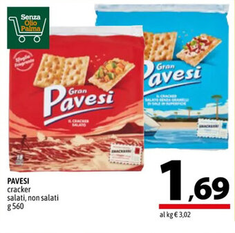 A&O PAVESI cracker salati, non salati g 560 offerta