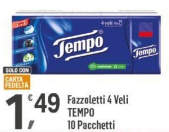 Supermercati Dok Fazzoletti 4 Veli TEMPO 10 Pacchetti offerta