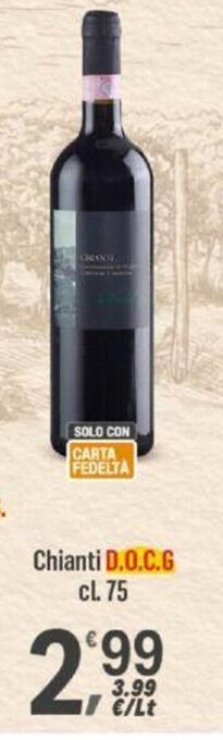Supermercati Dok Chianti D.O.C.G CL 75 offerta