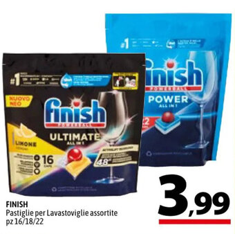 A&O FINISH Pastiglie per Lavastoviglie assortite pz 16/18/22 offerta