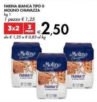Bennet FARINA BIANCA TIPO O MOLINO CHIAVAZZA kg 1 offerta