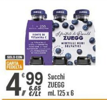 Supermercati Dok Succhi ZUEGG ml 125 x 6 offerta