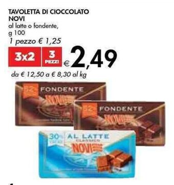 Bennet TAVOLETTA DI CIOCCOLATO NOVI g 100 offerta