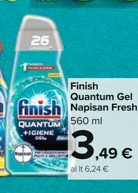 Carrefour Market Finish Detersivo lavastoviglie offerta