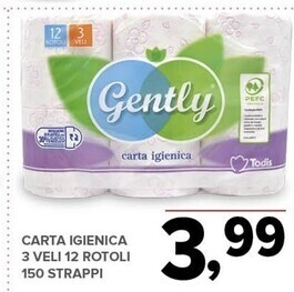 Todis Gently carta igienica offerta