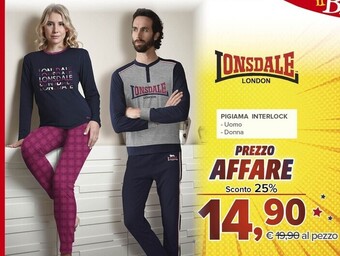 Lonsdale pigiama interlock