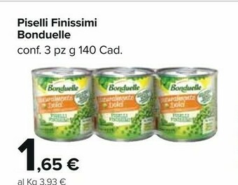 Carrefour Bonduelle Piselli offerta