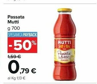 Carrefour Mutti Passata di pomodoro offerta