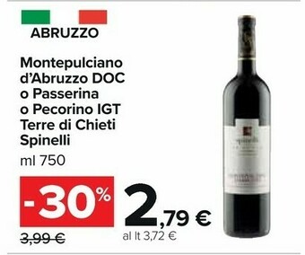 Carrefour Spinelli Montepulciano d'Abruzzo offerta