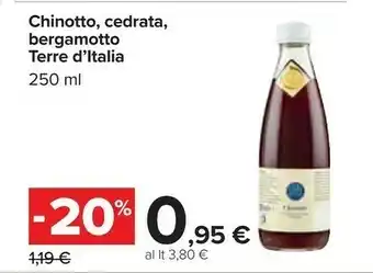 Carrefour Terre d'Italia Chinotto 250 Ml offerta