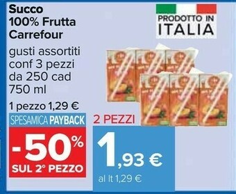 Carrefour Succhi di frutta offerta