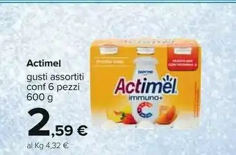 Carrefour Danone Bianco Actimel 600 G(ml) offerta