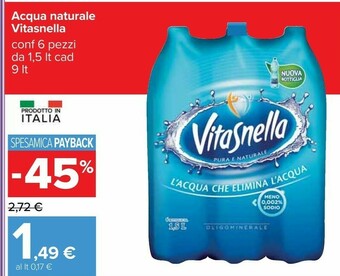 Carrefour Vitasnella Acqua offerta