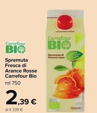 Carrefour Market Carrefour Bio Spremuta Fresca Di Arance Rosse offerta
