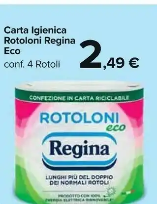Carrefour Market Regina Carta Igienica 4 Rotoloni offerta