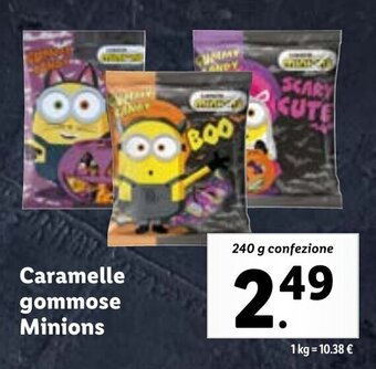 Lidl Caramelle gommose Minions 240 g confezione offerta