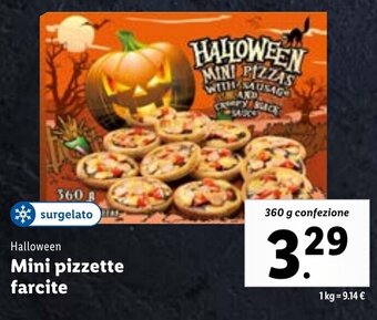 Lidl Halloween Mini pizzette farcite 360 g confezione offerta