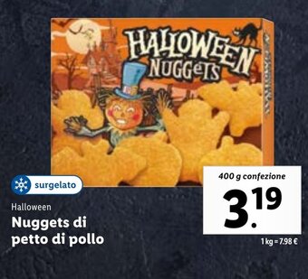 Lidl Nuggets di petto di pollo 400 g confezione offerta