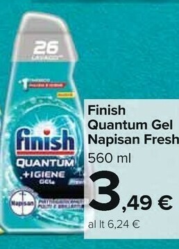Carrefour Market Finish Detersivo Lavastoviglie offerta