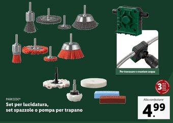 Lidl PARKSIDEⓇ Set per lucidatura, Set per lucidatura, set spazzole o pompa per trapano offerta