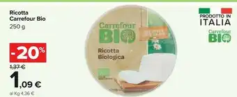 Carrefour Market Carrefour Bio Ricotta offerta