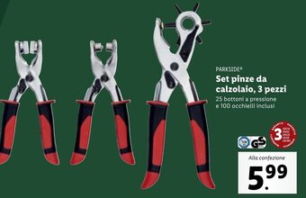 Lidl PARKSIDEⓇ Set pinze da calzolaio, 3 pezzi offerta
