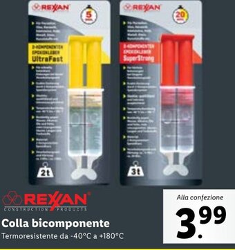 Lidl Colla bicomponente Termoresistente da -40°C a +180°C offerta