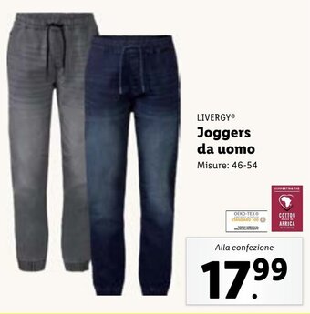 Lidl LIVERGY® Joggers da uomo Misure: 46-54 offerta