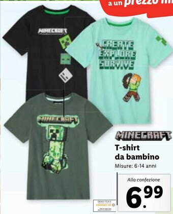 Lidl MINECRAFT T-shirt da bambino Misure: 6-14 anni offerta