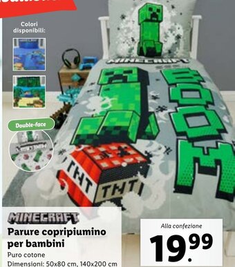 Lidl MINECRAFT Parure copripiumino per bambini Puro cotone offerta