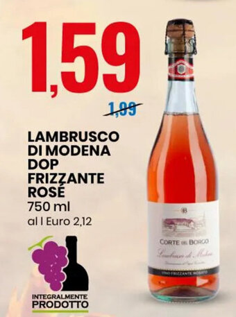 LAMBRUSCO DI MODENA DOP FRIZZANTE ROSE 750 ml
