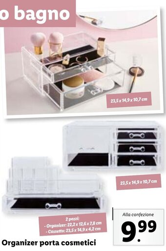 Lidl Organizer porta cosmetici offerta