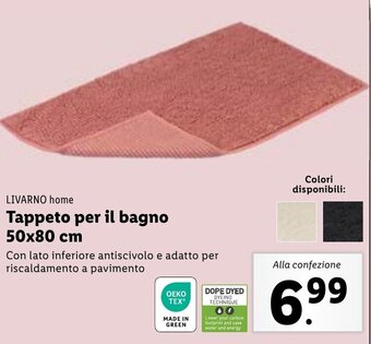 Lidl LIVARNO home Tappeto per il bagno 50x80 cm offerta