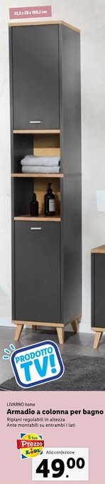 Lidl LIVARNO home Armadio a colonna per bagno offerta