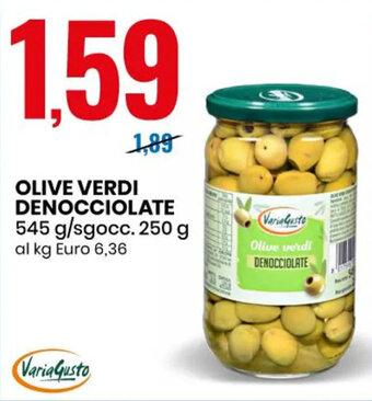 Eurospin OLIVE VERDI DENOCCIOLATE 545 g/sgocc. 250 g offerta