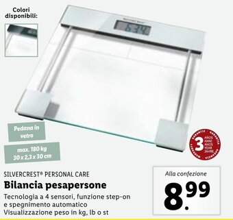 SILVERCREST® PERSONAL CARE Bilancia pesapersone