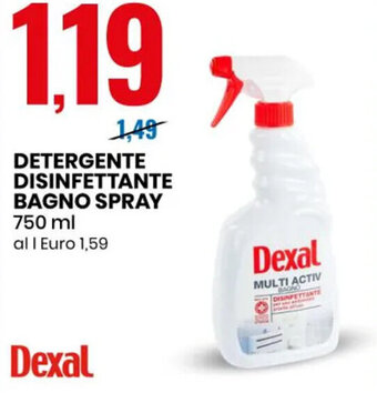 Eurospin DETERGENTE DISINFETTANTE BAGNO SPRAY 750 ml offerta
