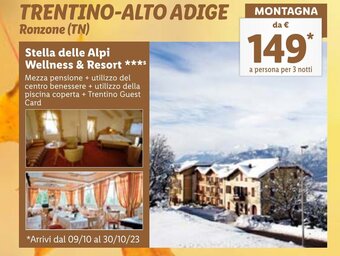 Lidl Stella delle Alpi Wellness & Resort **** offerta
