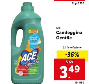 Lidl ACE Candeggina Gentile 3,1 l confezione offerta