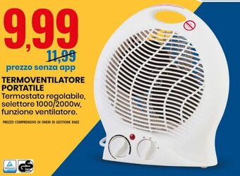 Eurospin TERMOVENTILATORE PORTATILE offerta