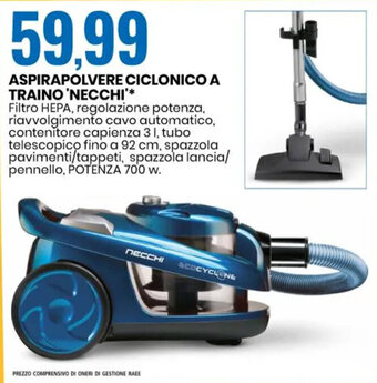 Eurospin ASPIRAPOLVERE CICLONICO A TRAINO'NECCHI' offerta