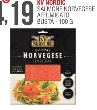 KV NORDIC SALMONE NORVEGESE AFFUMICATO BUSTA - 100 G