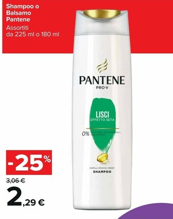 Carrefour Market Pantene Shampoo O Balsamo offerta