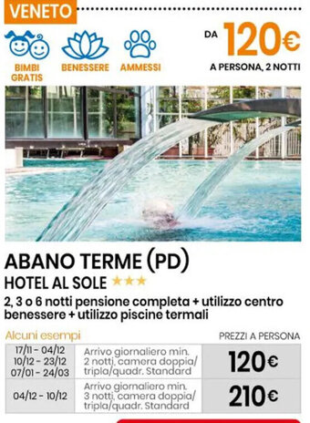 Eurospin ABANO TERME (PD) HOTEL AL SOLE offerta