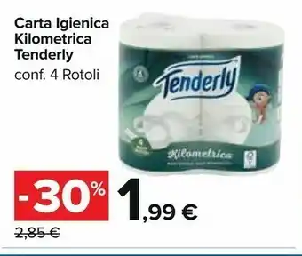 Carrefour Market Tenderly Carta Igienica Kilometrica offerta