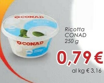 Conad Conad - Ricotta 250 G(ml) offerta