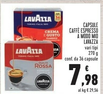Conad Lavazza Capsule Caffe Espresso A Modo Mio offerta