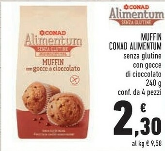 Conad Conad - Muffin Con Gocce Di Cioccolato 240 G(ml) offerta